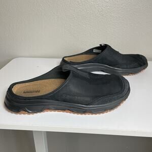 Salomon RX Slide Black Leather Advanced Recovery Shoes Men 11 Women 12 416632